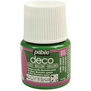 Farba Pebeo Deco Błyszcząca 45ml, Zielona/015 Dark Green